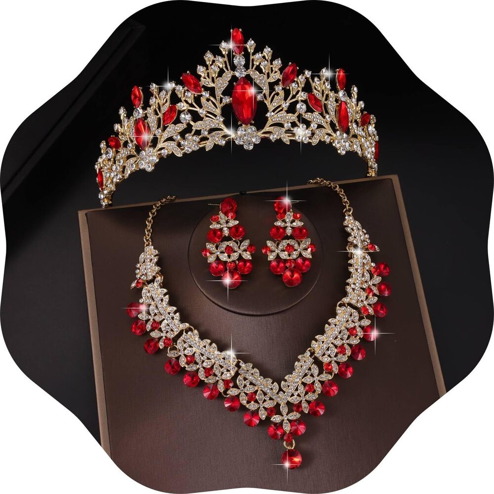 9337 Baroque Queen Bride Crowns and Tiaras Black Crystal Vintage Crown